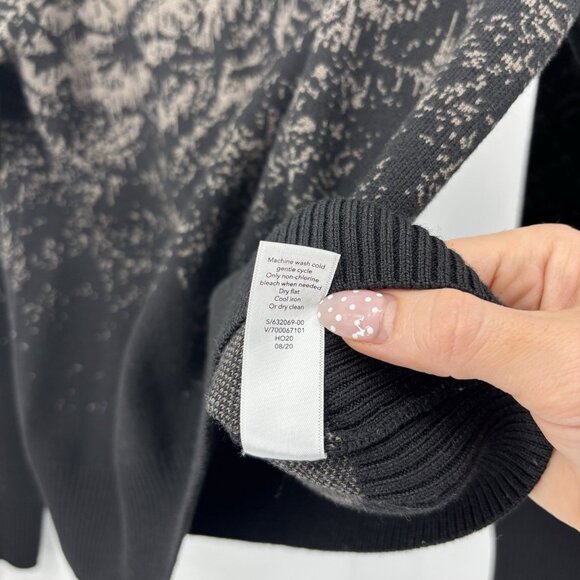 Athleta Merino Wool Sweater Size XS Black and Brown Crew Neck Pullover Fall - Picture 8 of 10